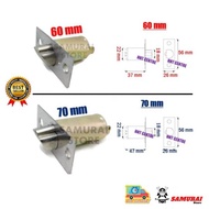 Samurai Store - 60mm / 70mm Cylindrical Door Lock Tongue Latch Backset Part Cylindrical Door Lock Ac
