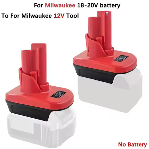 Battery Adapter Convert Replacement for Dewalt/Milwaukee 18V 20V Li-ion Battery To for Milwaukee 12V