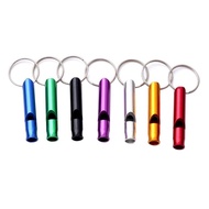 1/2/5/10 Small Whistle Keychain Aluminum Metal Whistle Tube With Keychain Outdoor Random Color U3c6