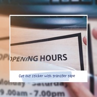 Business Hours Cut Out Sticker [For glass / wall / car]