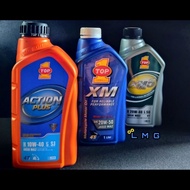 TOP 1 HIGH PERFORMANCE ENGINE OIL. XM5 ZOOM 20W-40, XM 20W-50 AND ACTION PLUS 10W-40