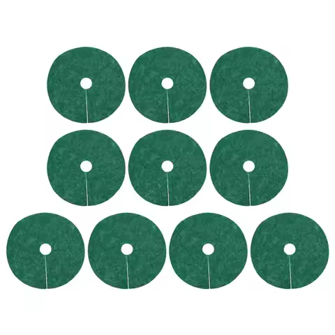 10pcs Landscaping Fabric Non-Woven Tree Ring Reusable Tree Protector Mat Tree Mulch Shield for Plant