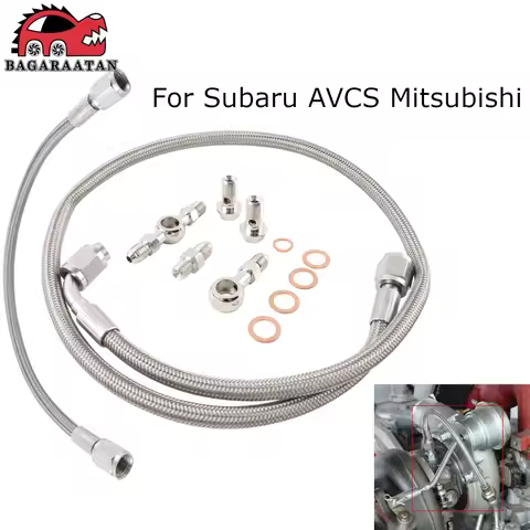 High-performance Turbo Oil Feed Line Kit For Subaru AVCS Mitsubishi TD04 TD05 TD06 02-06 WRX Engine 