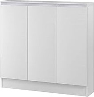 IWATSUKI Storage Shelf with Door to Order White Wood Width 17.7-47.2 inches (45-120 cm), Width 25.6 