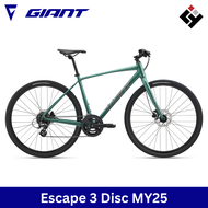 Giant Escape 3 Disc ปี 2025 จักรยานไฮบริด เฟรมอลูมิเนียม ชุดขับ Shimano Altus 2x8 สปีด