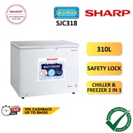 Sharp Chest Freezer 310L With LED Peti Freezer Murah Deep Freezer Mini Peti Sejuk Beku Frezer Storag