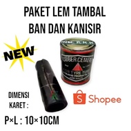 Tire patch glue package + tire patch rubber