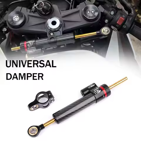 Universal DIMOTIV Matris Adjustable Steering Damper for Kawasaki Ninja 400 300 250 Honda CB650F Yama