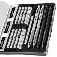 Four Candies Metal Mechanical Pencil Set of 4 0.5 & 0.7 mm Mechanical Pencil 480 HB Refills Eraser w