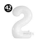 MINIIS PARTY Number Balloon 42 Inch Balloon Number Foil Balloon Belon Number Silver Number Balloon D