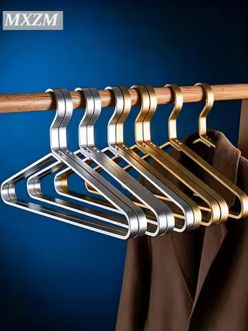 5Pc Metal Clothes Hangers Coat Suit Organizer,Luxury Aluminum Alloy Clothes Hanger,44CM Solid Thicke