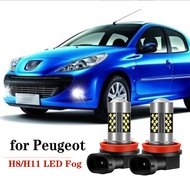 2pcs LED Fog Light Blub Lamp H8 H11 For Peugeot 207 CC SW 307 308 3008 SUV 301 4007 4008 407 408 500