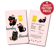 Taukemas 999 Gold Wafer - Christmas Cat 1g