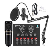 BM800 V8 Set Mic Condenser Studio Recording Live Microphone V8 Soundcard