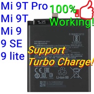 (Support Turbo Charging) NEW ORI Stable Battery for XIAOMI Mi 9T Pro 9 SE 9 lite Mi9 / BP41 BP40 BM3