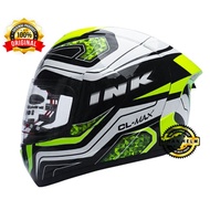 #BB - HELM / INK HELM / INK / HELM INK FULL FACE CL MAX WHITE RED FLUO