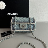 CHANEL香奈兒cf 編織牛仔大mini淺藍色
斜背包肩背包