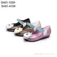 24-29. Jelly Shoes Mini Sed Unicorn Black Gray Pink Beautiful Velcro Jelly Shoes For Girls Black Ash