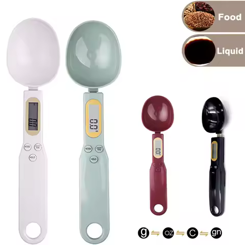 New LCD Digital Kitchen Scale Electronic Cooking Food Weight Measuring Spoon 500g 0.1g Coffee Tea Su
