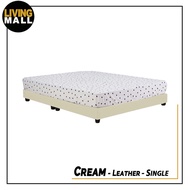 Living Mall Xavi Series Divan Bed Frame With Leg Options In Brown And Cream Color - All Sizes Available