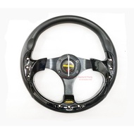 14 inch PU Steering Wheel/Drifting Steering Wheel/Racing Steering Wheel - BLACK