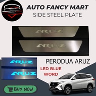 4PCS Perodua Aruz Side Steel Plate/Door Side Step With Led Blue