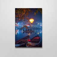Colorful Lantern Modern Canvas Wall Art Painting Colorful Lantern Over Rowboats In Hoi An Vietnam Ca