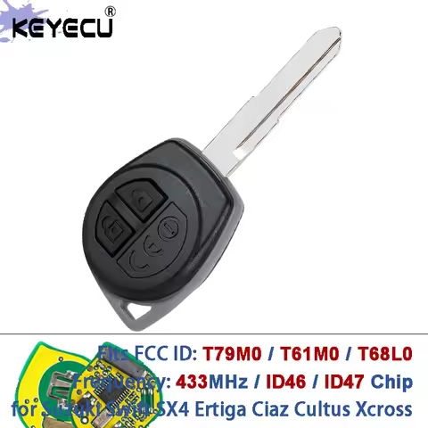 KEYECU T79M0 / T61M0 / T68L0 433MHz ID46 / ID47 Chip 37182-78M00 Remote Key Fob for Suzuki Swift SX4