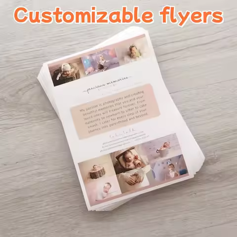 Custom Photo Single Sided Paper Flyers Printing, Marketing Flyers, Invitation Printing, Full Color P