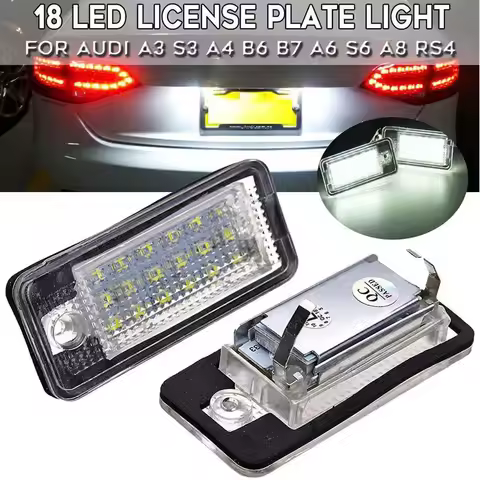For Audi A3 8P S3 A4 B6 B7 A6 S6 A8 RS4 Q7 License Plate Lights Led Bulb Auto accessories Car Led Li