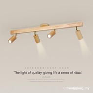 New Nordic LED Wood Spotlights for Bedroom, TV Background Wall, Clothing Store Decoration - Ceiling 