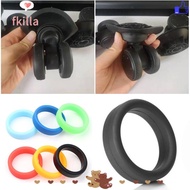 FKILLA 2Pcs Rubber Ring, Silicone Thick Flat Luggage Wheel Ring, Durable Elastic Stretchable Diameter 35 mm Wheel Hoops Luggage Wheel