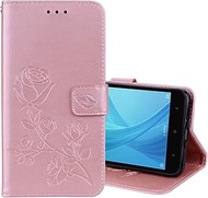 Miss flora Xiaomi Cases .For Xiaomi Redmi Note 5A Pro/Prime Roses Pressed Flowers Pattern Flip Leather Case with Holder &amp; Card Slots &amp; Wallet(Black) (Color : Rose Gold)