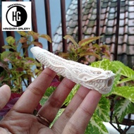 pipa once sedotan tulang iga duyung ukir naga D867