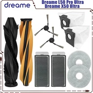 Compatible For ( Dreame L50 Pro Ultra / Dreame X50 Ultra ) Vacuum Parts Main Roller Side Brush HEPA 