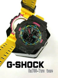 (พร้อมกล่อง) นาฬิกาข้อมือCASIO รุ่นGA-100SE-1A2 นาฬิกาข้อมือผู้ชาย GSH0CK สีดำ สายเรซิ่น นาฬิกาผู้ชาย กันน้ำ100% RC789