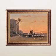 Cetakan Kanvas Pasar Damascus - Poster Seni  Syria Vintage Seni Dinding Masjid untuk Hiasan Ruang Ta