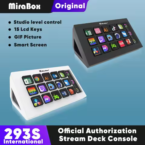 Mirabox 293S Stream deck 10 LCD Keys Button Live Console Mini Keypad Streamdeck Deck Dock macropad S