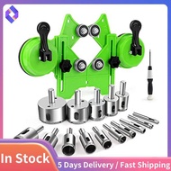 17 PCS Hole Saw Kit with Double Suction Cups Guide Jig Fixture From 4mm-83mm