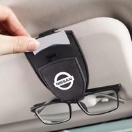 Suede Car Styling Glasses Storage Clip Sun Visor Card Ticket Holder For Nissan Qashqai X J10 J11 Tra