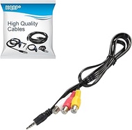 HQRP AUX 1/8" (3.5mm) Male to 3 RCA Female Cable Compatible with Pioneer CD-RM10 Replacement fits Pi
