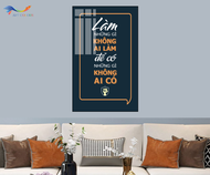 Tranh gỗ dán tường Khổ 30x40cm- Tranh Slogan động lực trang trí văn phòng