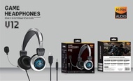 Headphone gaming V12 Headphone HP dan PC +MIC + LED