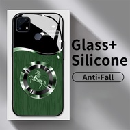 Glass Case For Realme C25 C25s C25Y C30 C30s C31 C33 2022 2023 C35 C53 C55 C67 4G Simple Horse Logo 