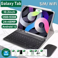 [แท็บเล็ต+แป้นพิมพ์ฟรี] 2023 ใหม่ SUMSAMG Galaxy Tab 12นิ้ว Tablet ของแท้ 4g/5G แท็บเล็ตโทรได้ Screen Dual Sim tablet Andorid 12.0 Full HD แท็บแล็ตของแท้ เสียงคุณภาพสูง รับประกันสินค้า RAM16GB ROM512GB แทปเล็ตราคาถูก 8800mAh แท็บเล็ตราคาถูก จัดส่งฟรี แท็บ