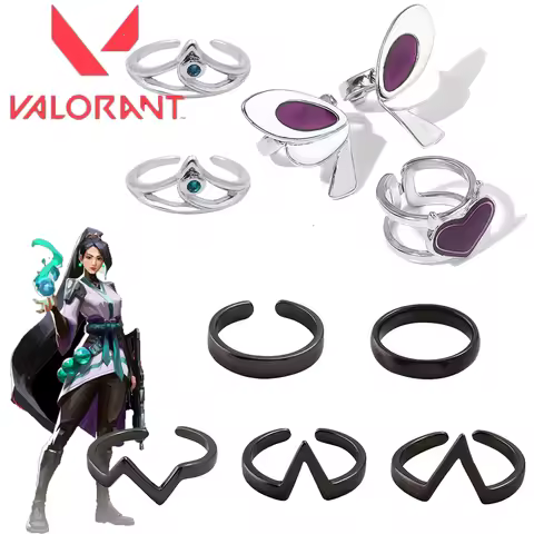 Game VALORANT Ring Game Characters Clove Alloy Opening Adjustable Dusk Butterfly Heart Rings For Cos