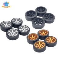 [Edstars] 4Pcs Rubber Tyre Set Wheel Rim and Tires for Wltoys K989 Mini-d Crawler