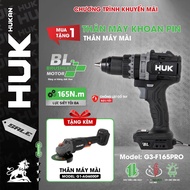[TẶNG AG6000P] Máy khoan pin HUKAN HUK G3-F165PRO Không chổi than 165Nm Chống lật cổ tay Tạo xung