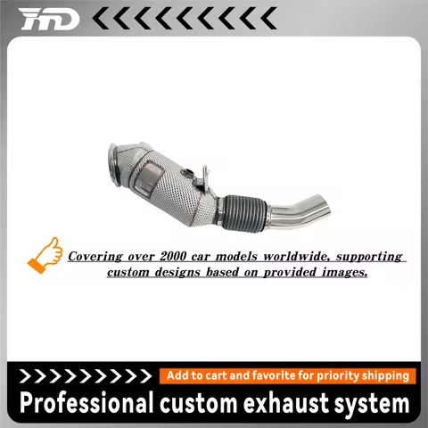 For BMW 118i f20 B38 1.5T With Heat shield HMD Exhaust System High Flow Performance Downpipe