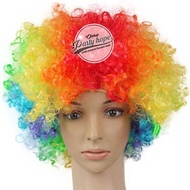 Asli wig rainbow / rambut palsu kribo allsize / wig badut / rambut